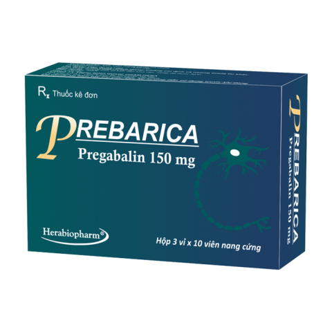 Prebarica 150mg Herabiopharm điều trị đau thần kinh, động kinh 30 viên