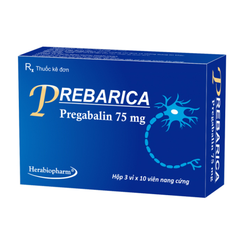 Prebarica 75mg Herabiopharm điều trị đau thần kinh, động kinh 30 viên