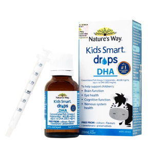 Kids Smart Drops DHA 20ml Nature's Way thúc đẩy sự phát triển của não bộ và hệ thần kinh ở trẻ nhỏ