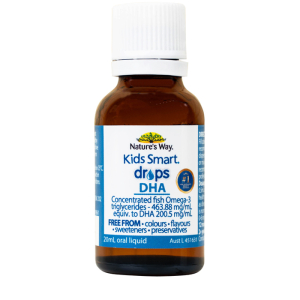 Kids Smart Drops DHA 20ml Nature's Way thúc đẩy sự phát triển của não bộ và hệ thần kinh ở trẻ nhỏ