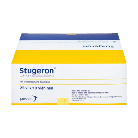 Stugeron Janssen điều trị rối loạn tuần hoàn não 250 viên