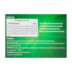 Taginba DHG Pharma tăng cường tuần hoàn não 30 viên