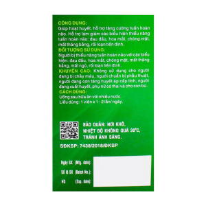 Taginba Plus DHG Pharma tăng tuần hoàn máu não 100 viên