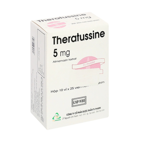 Theratussin 5mg TV.Pharm điều trị sảng rượu cấp, dị ứng hô hấp 250 viên