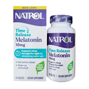 Time Release Melatonin 10mg Natrol hỗ trợ giấc ngủ ngon 60 viên