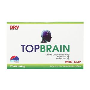 Topbrain BRV điều trị suy nhược thần kinh, giúp tăng tuần hoàn não 60 viên