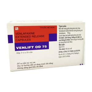 Venlift OD 75 Torrent điều trị trầm cảm và rối loạn lo âu lan tỏa 30 viên